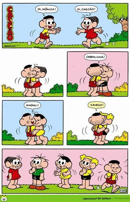 1. CHARGE - 2. CARTOON - 3. TIRINHA - 4. HQ