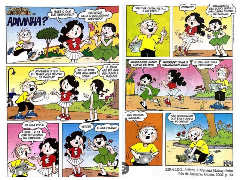 1. CHARGE - 2. CARTOON - 3. TIRINHA - 4. HQ